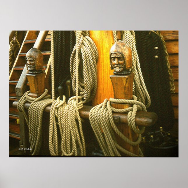 Poster - Carved Wooden Capstans (Front)