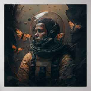 Poster casque spatial