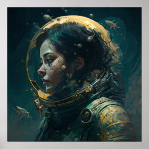 Poster casque spatial