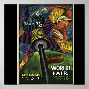 Poster-Chicago World's Fair-1934 Poster