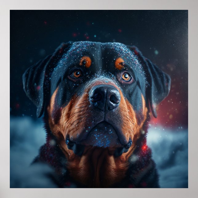 Poster chien rottweiler (Front)
