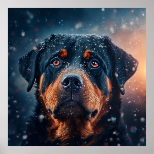 Poster chien rottweiler (Front)