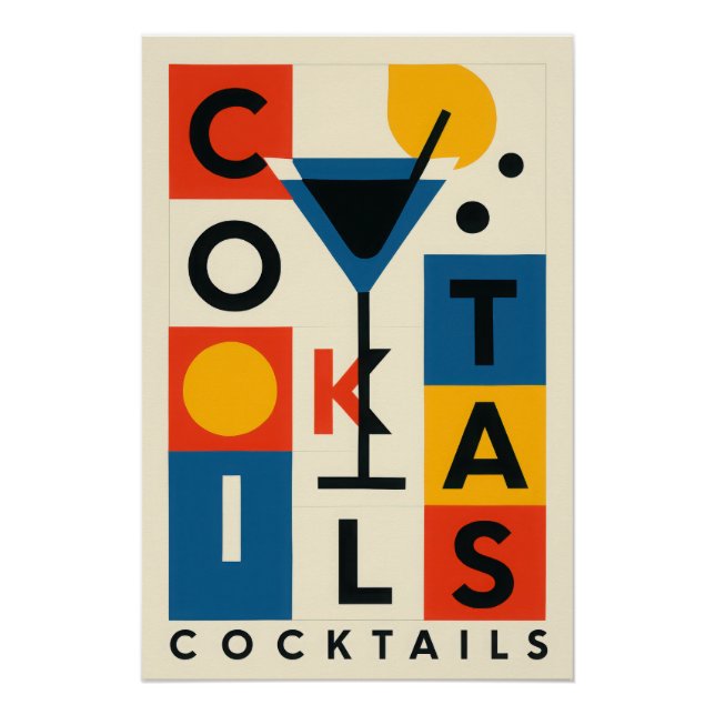 Poster Cocktails - Structured Style (Front)