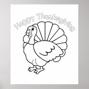 Poster � color pour Thanksgiving