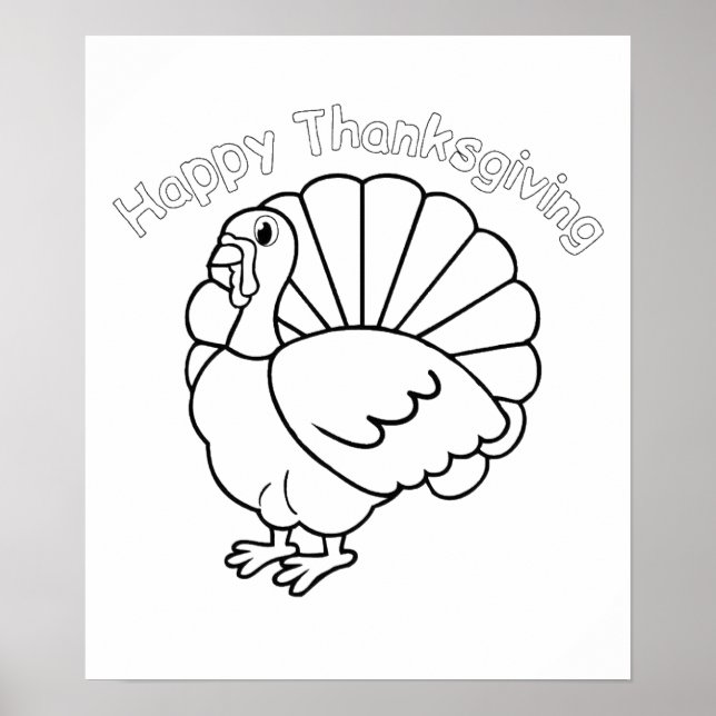 Poster � color pour Thanksgiving (Front)