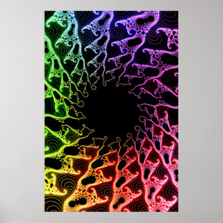 Poster: Colourful Fractal Vortex Poster