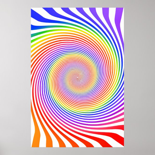 Poster: Colourful Spiral Design Poster (Front)