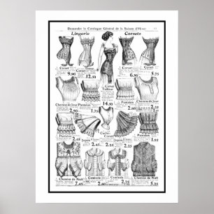 Poster Corsets 1909-1910 Advertisement