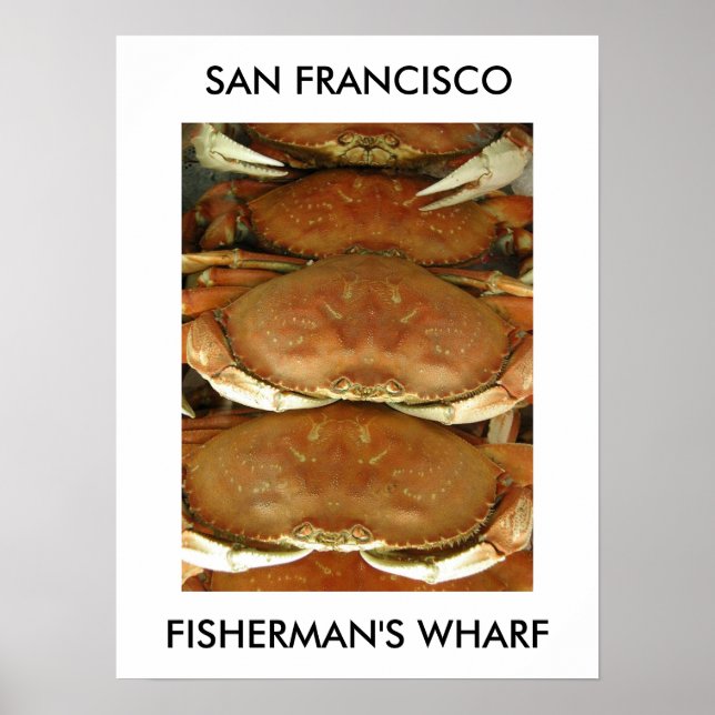 Poster, CRAB, SAN FRANCISCO, FISHERMAN'S WHARF Poster (Front)