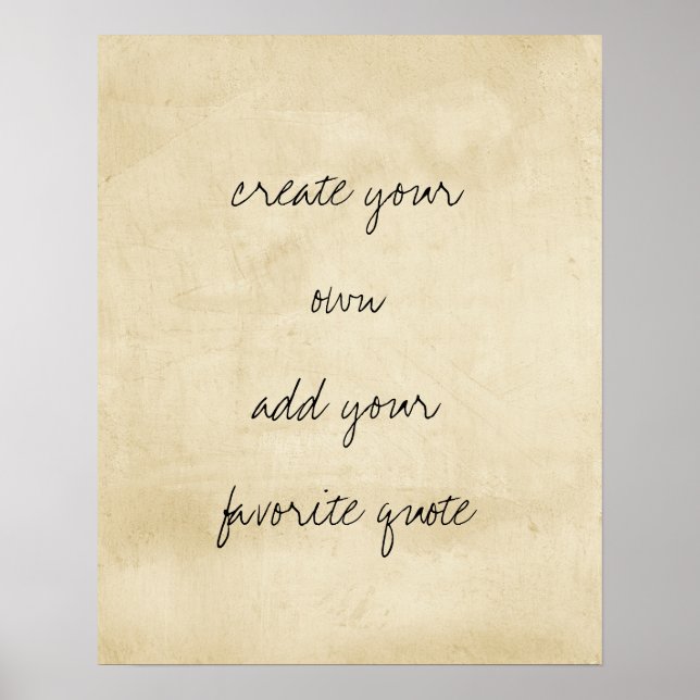 poster create your own distressed texture sepia (Front)