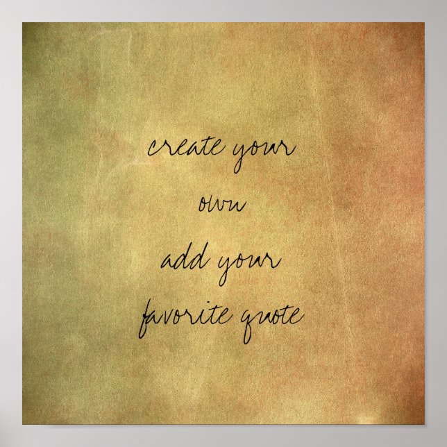 poster create your own distressed texture sepia (Front)