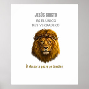 Póster Cristiano León de Judá Jesús Rey Verdadero Poster