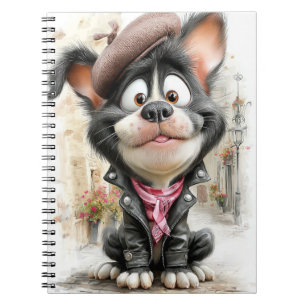 Poster Cute Rebel Puppy Dog Notebook
