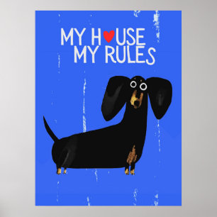 Poster Dachshund dog Funny & decorative Poster