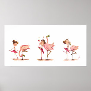 Poster dancer and flamingo