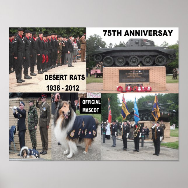 Poster Desert Rat 75th Anniverary Celebrations (Front)