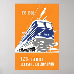 Poster Deutsche Bundesbahn 125 years German