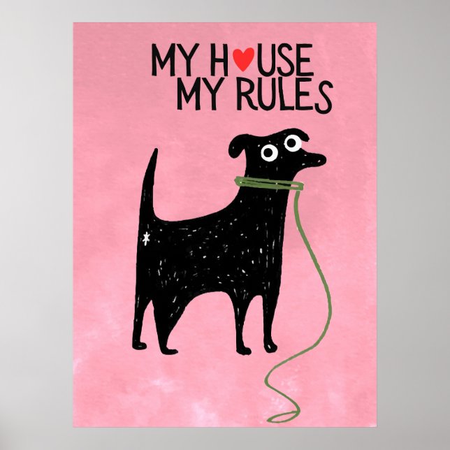 Poster dog | Funny & decorative Poster (Front)