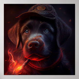 Poster Dog Red