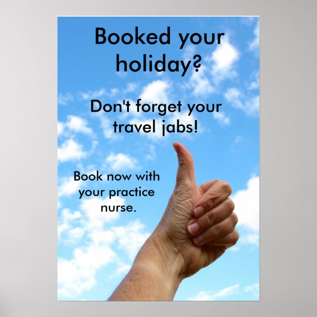 Poster: Don't forget your travel jabs Poster (Front)