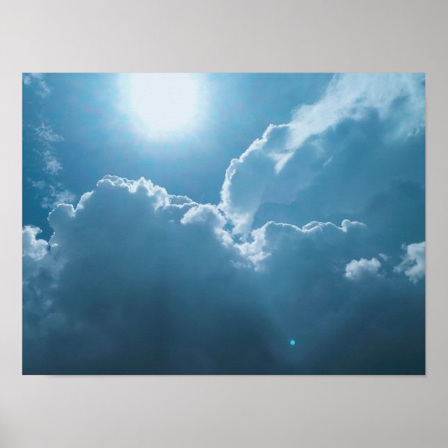 Poster-Dramatic Sunlight Through Clouds Poster (Front)