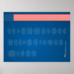Poster Econo USA Constiution American Flag