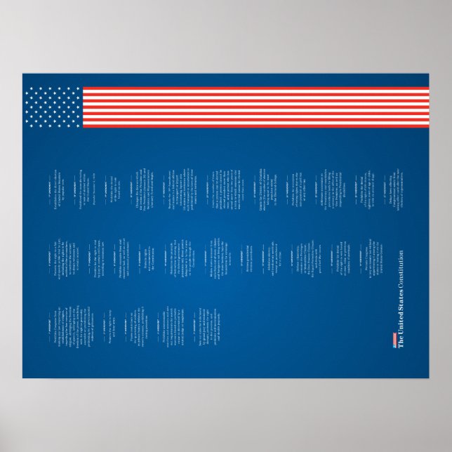 Poster Econo USA Constiution American Flag (Front)