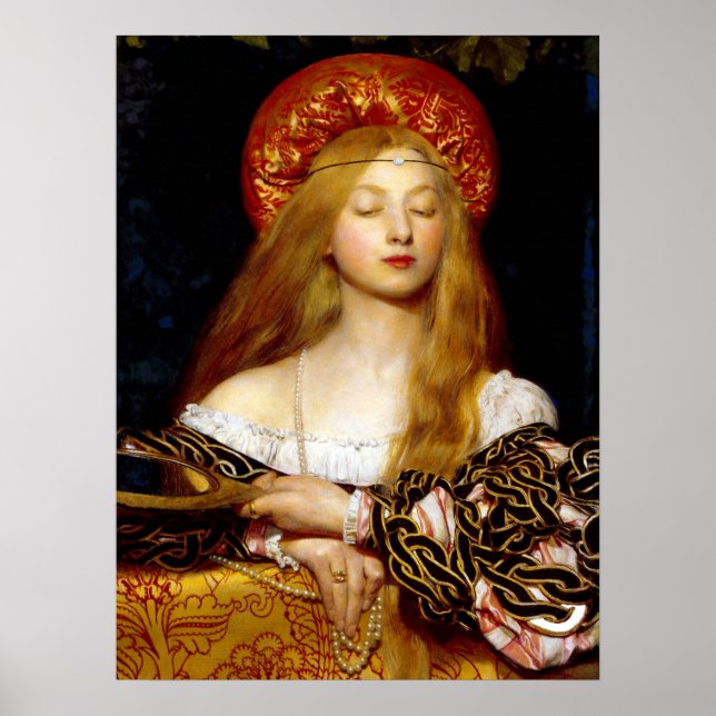 Poster Edward Burne-Jones _ Jeune Femme (Front)