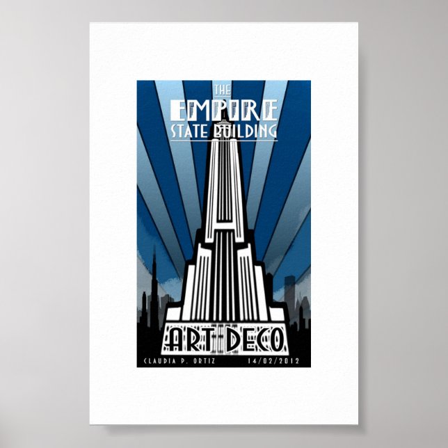 Poster - Empire State Building Art Deco (Front)
