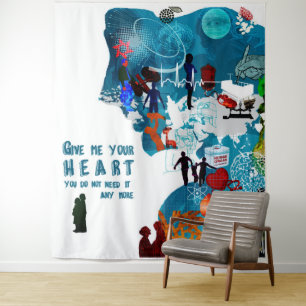 Poster encouraging organ donation for transplant tapestry