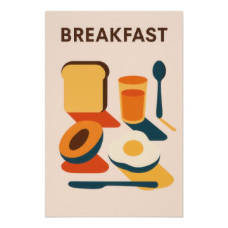 Poster Everyday Icons: BREAKFAST