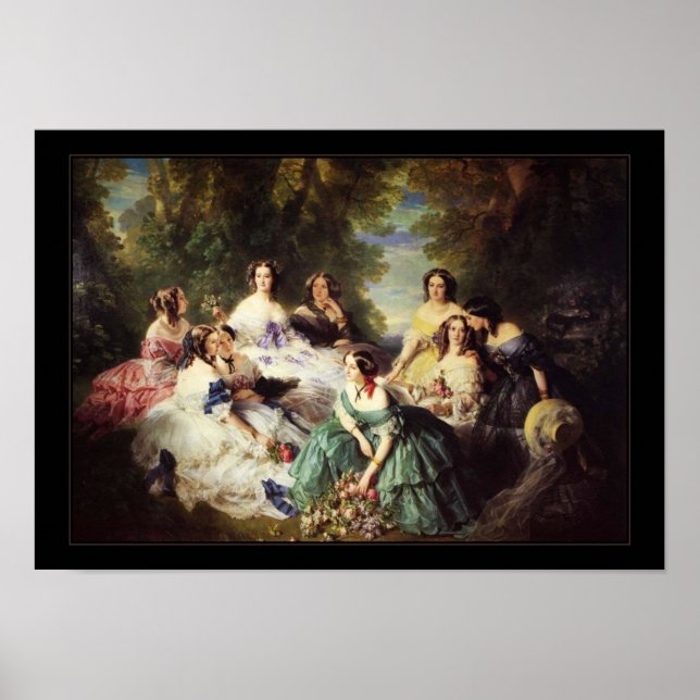 Poster Famous Vintage Winterhalter Eugenie 1855 (Front)