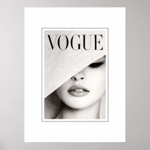 Poster - Fashion Women's Large Hat Wide Border