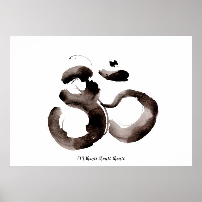 Poster featuring a mindfulness Om (Aum) motif (Front)