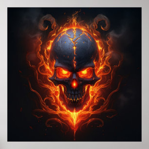 Poster Fiery Death's Head
