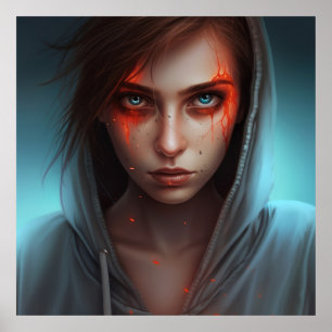 Poster Fille Super-Héros