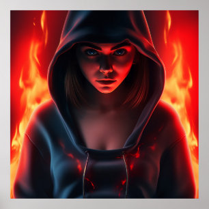 Poster Fille Super-Héros