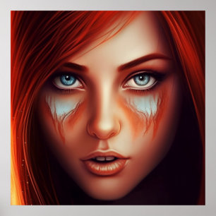 Poster Fille Super-Héros