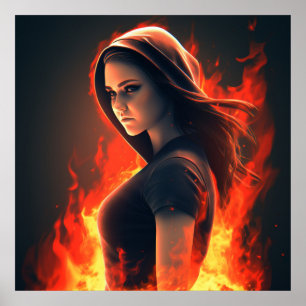 Poster Fille Super -Héros