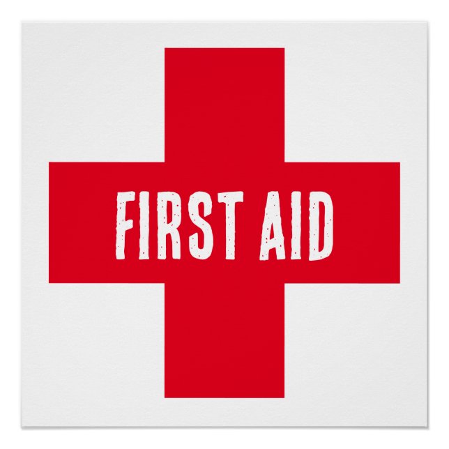 Poster - First Aid Red Cross (Front)