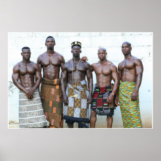Poster, Five Warriors, Cote d'Ivoire, West Africa Poster