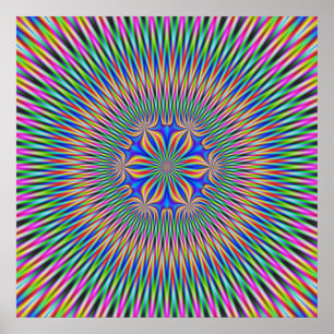 Poster Floral Motif in Colour