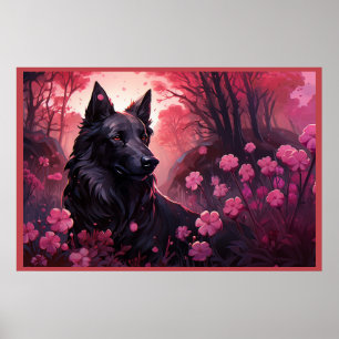 Poster Flowers and Paws