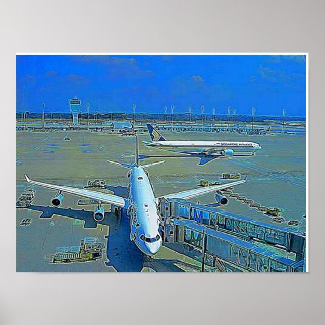 Poster Flugzeug (Front)