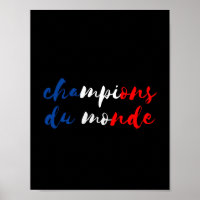 Poster foot France champions du monde 2018