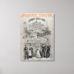 Poster for 'HMS Pinafore', performed by Gorman's C Canvas Print