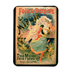 Poster for 'Le Miroir' at the Folies-Bergere, a pa Magnet