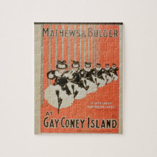 Poster for 'Mathews & Bulger' at Gay Coney Island Jigsaw Puzzle
