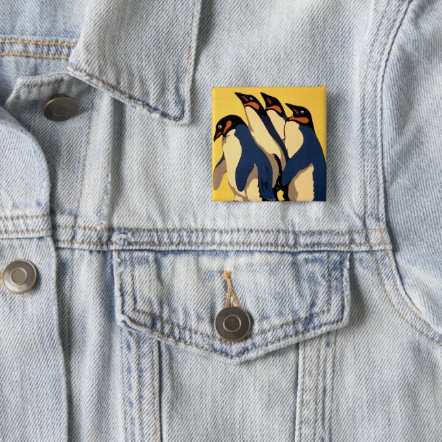 Poster For Subway Transportation To The London Zoo 15 Cm Square Badge (In Situ)