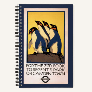 Poster For Subway Transportation To The London Zoo Notebook